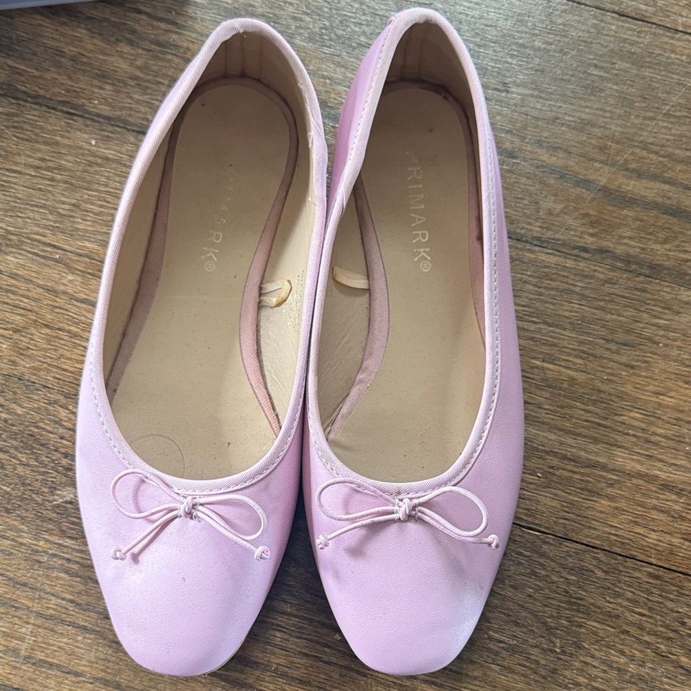 Primark Light Pink Bow Flats